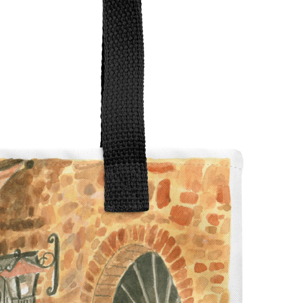 A view of an Italian restaurant, Volterra, Italy (tote Bag) - Image 4