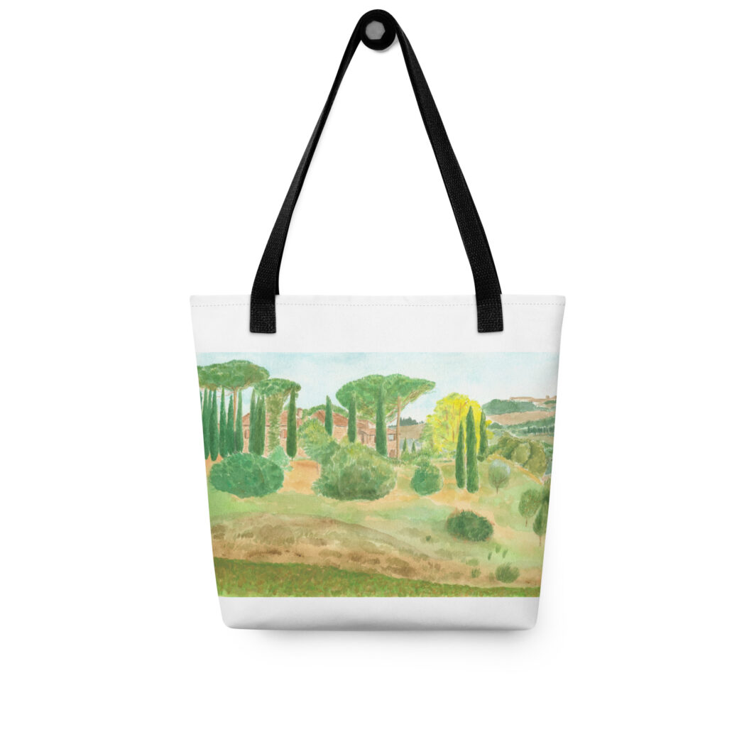 A farmhouse and landscape in Tuscany, Italy (tote Bag) - Image 3