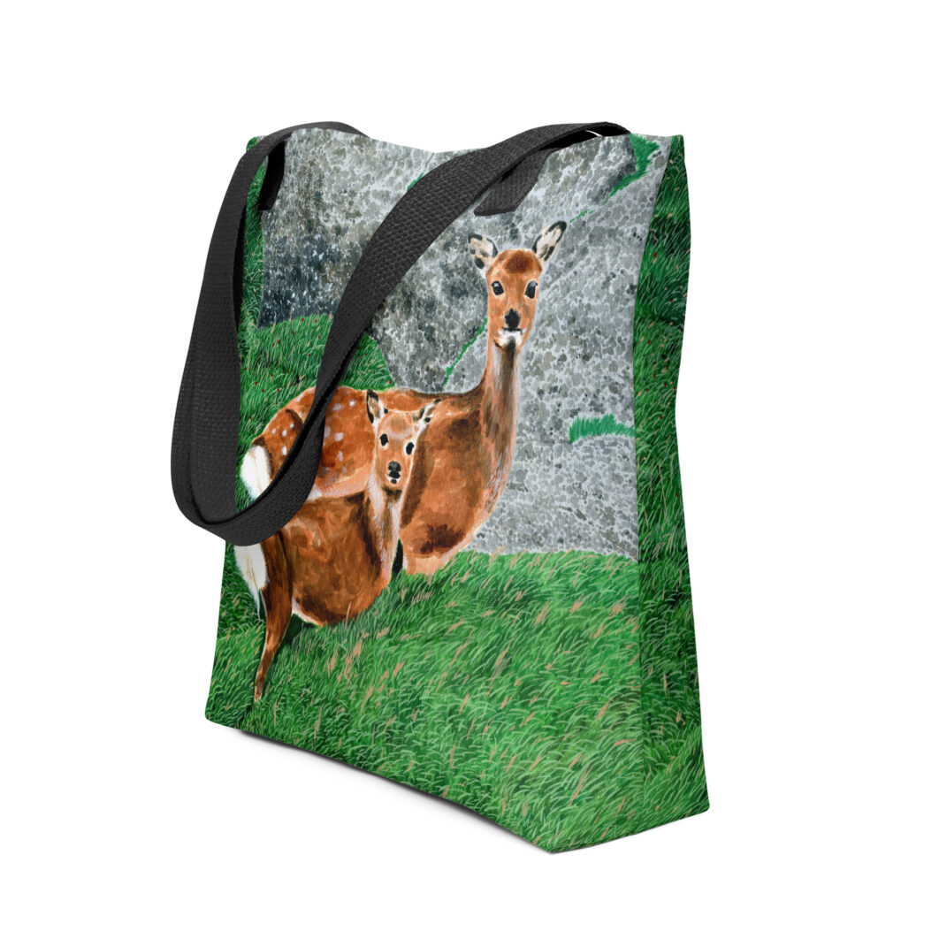 Mother deer and little fawn (tote bag) - Image 2