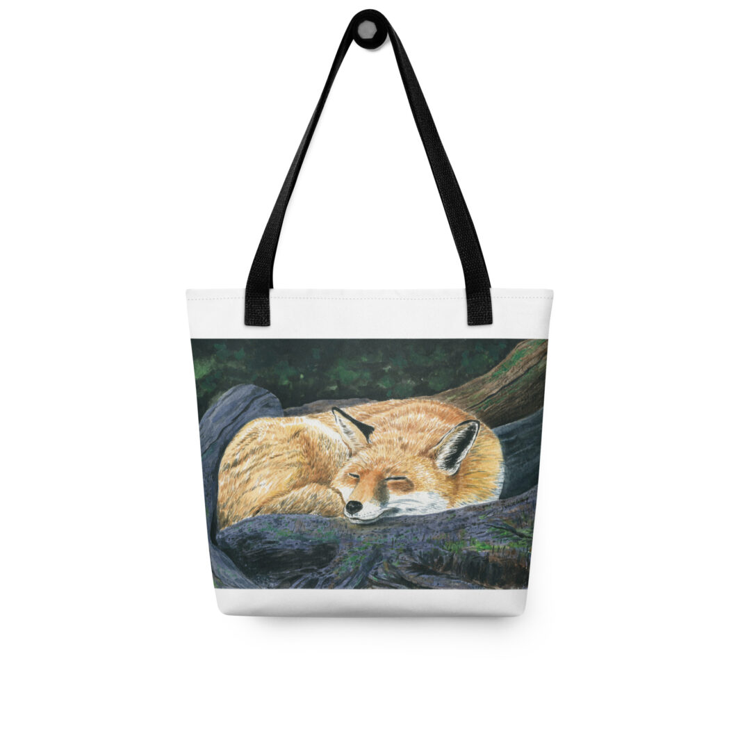 Sleeping fox in the forest (tote bag) - Image 3