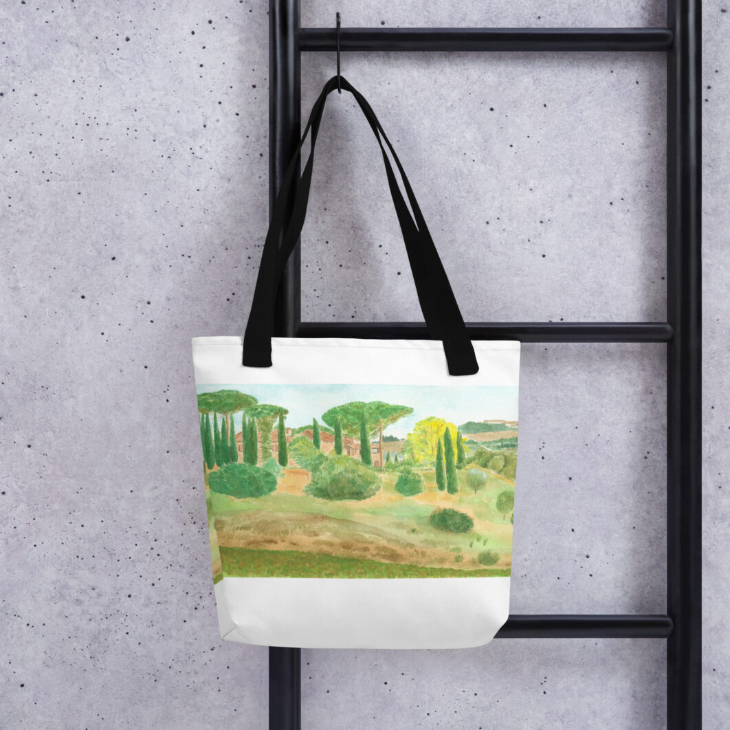 A farmhouse and landscape in Tuscany, Italy (tote Bag) - Image 8