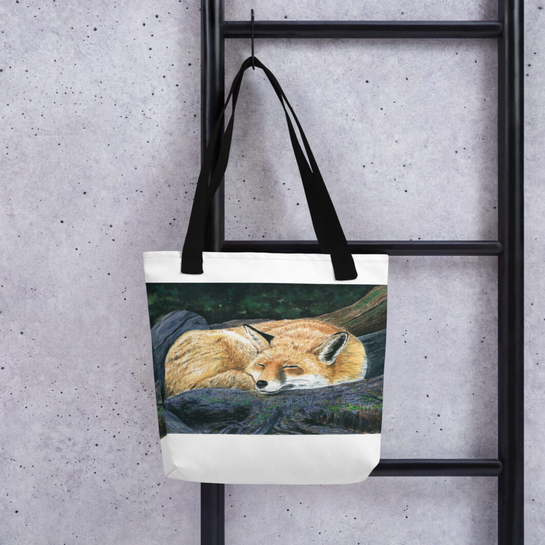 Sleeping fox in the forest (tote bag) - Image 5