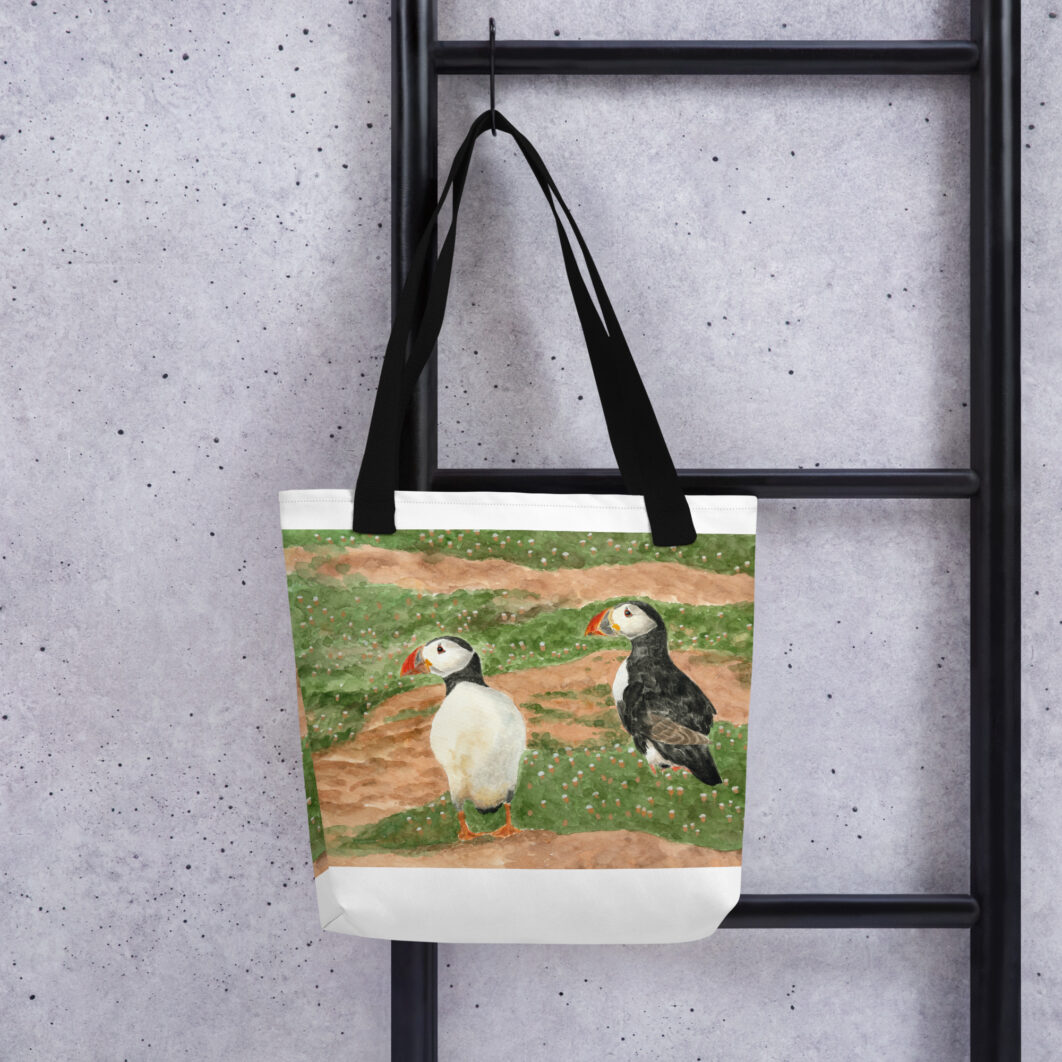 Two puffins (tote bag) - Image 5