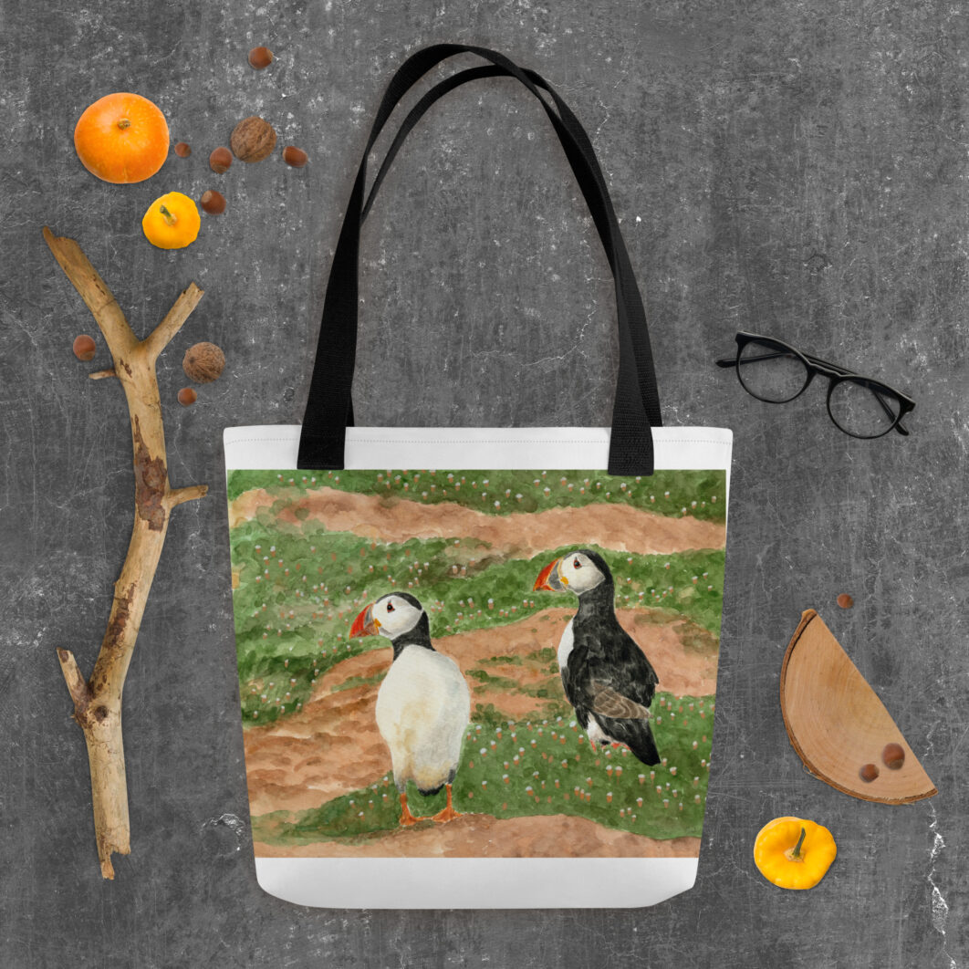 Two puffins (tote bag) - Image 6