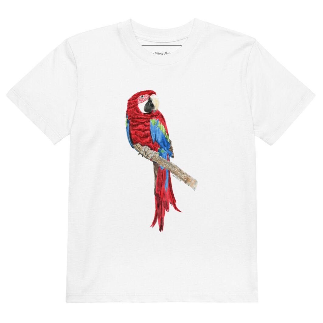 Macaw parrot (organic cotton kids t-shirt)