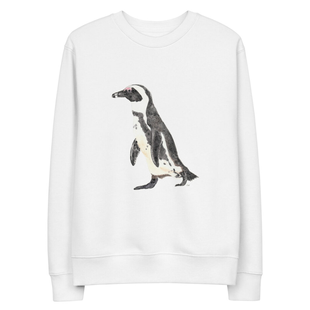 African penguin walking (unisex eco sweatshirt) – Men - Image 4