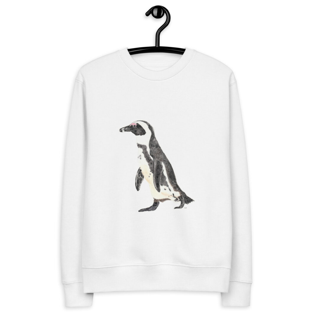 African penguin walking (unisex eco sweatshirt) – Women - Image 3