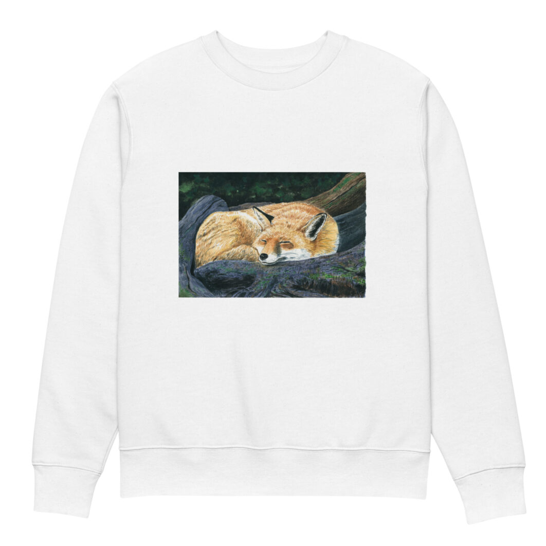 Sleeping fox in the forest (unisex eco sweatshirt) – Men