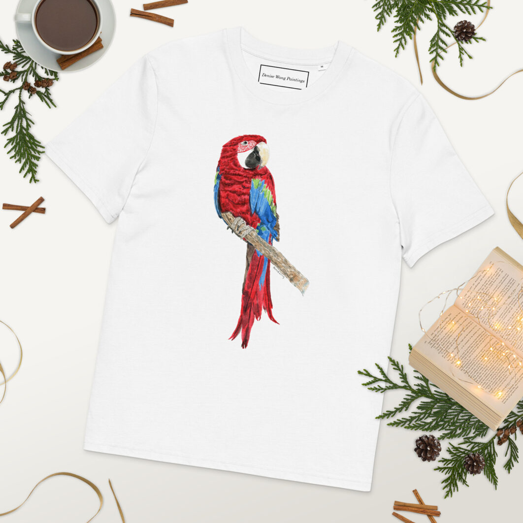 Macaw parrot (unisex organic cotton t-shirt) - Image 7