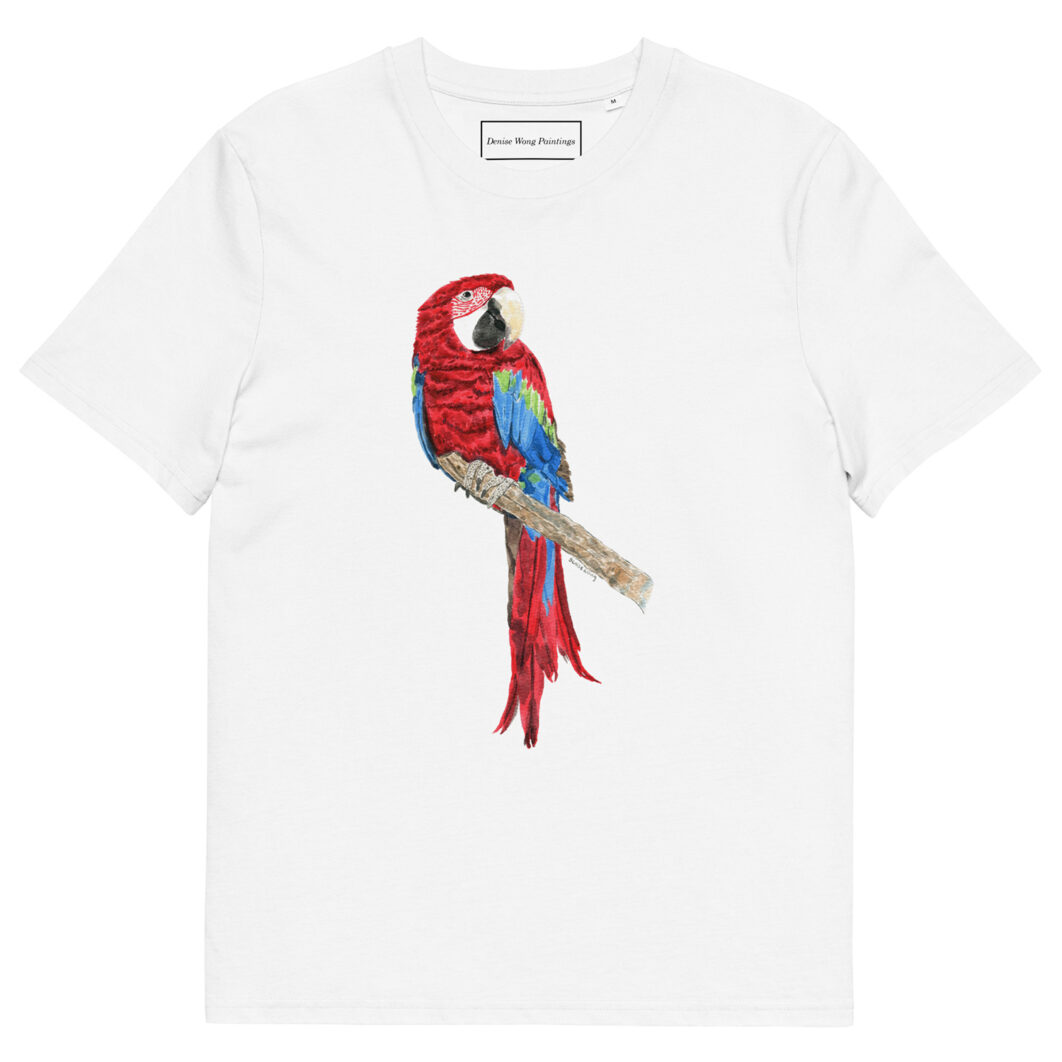 Macaw parrot (unisex organic cotton t-shirt)