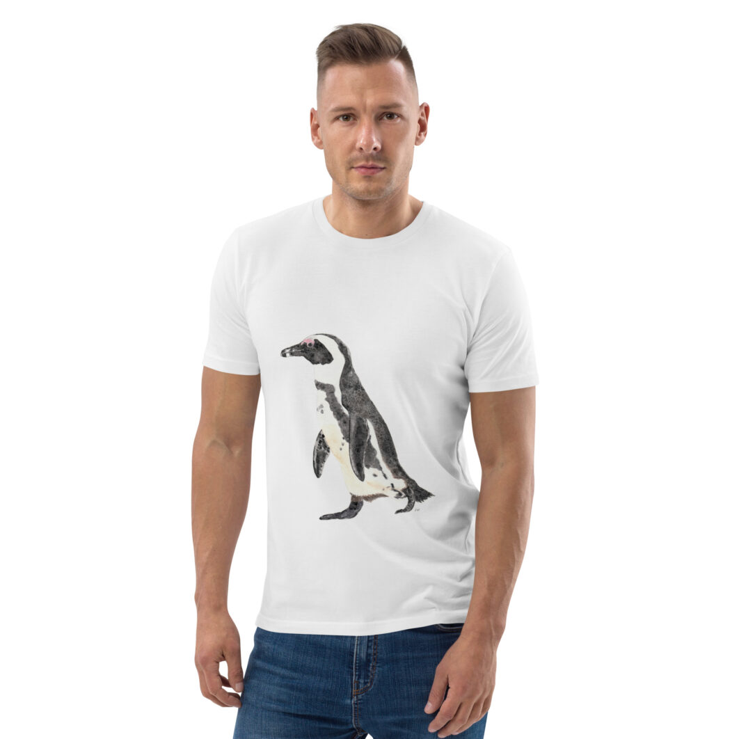 African penguin walking (unisex organic cotton t-shirt) - Image 2